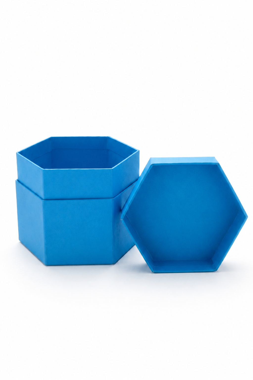 Blue Hexagonal Rigid Box